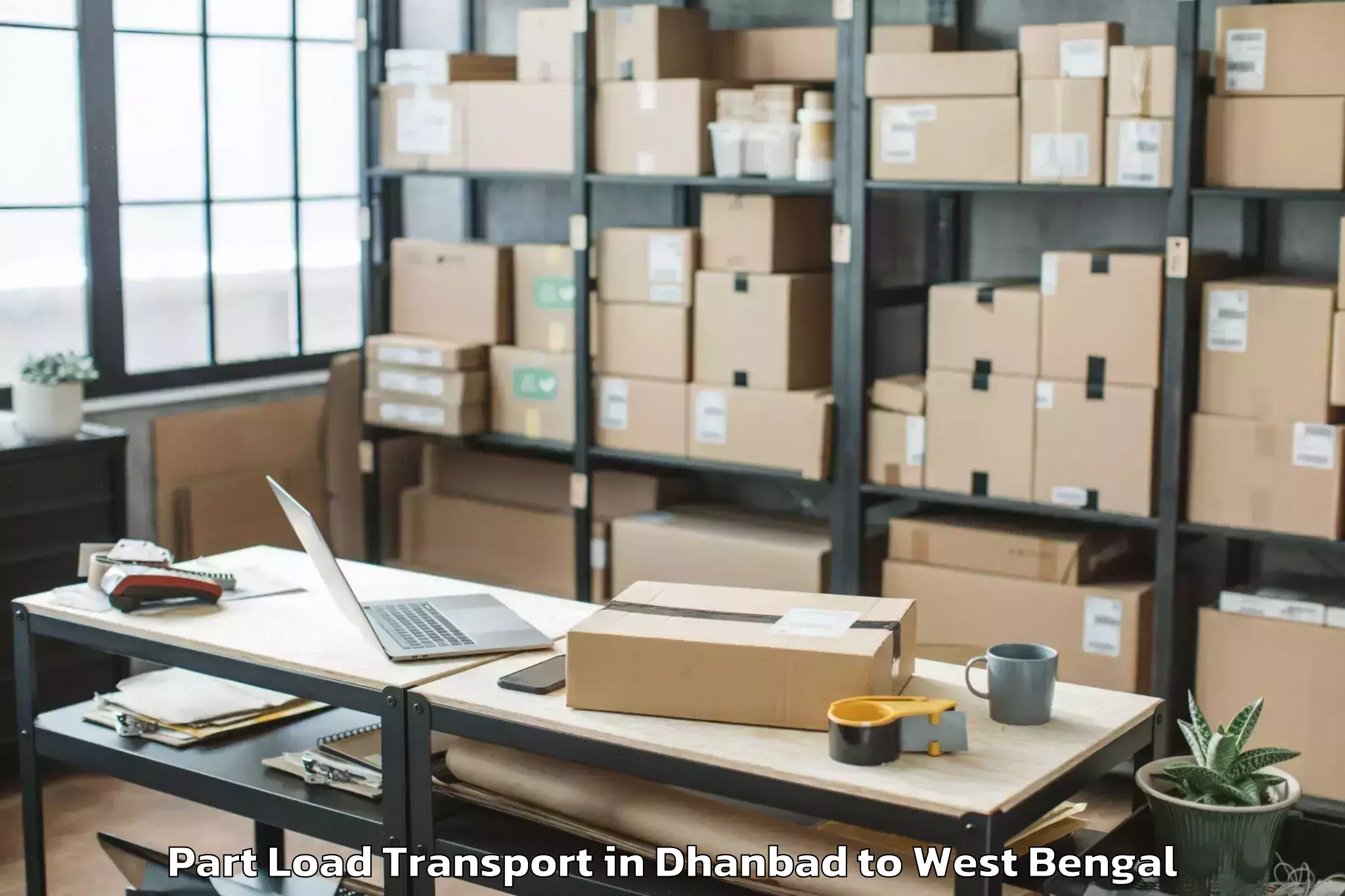 Book Dhanbad to Bolpur Part Load Transport Online